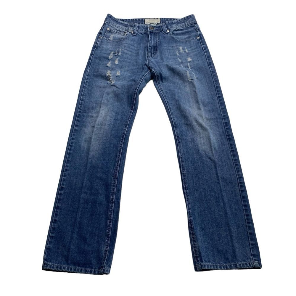 Ecko Unlimited Straight Distressed Denim Men’s Blue Jeans Sz 30/32